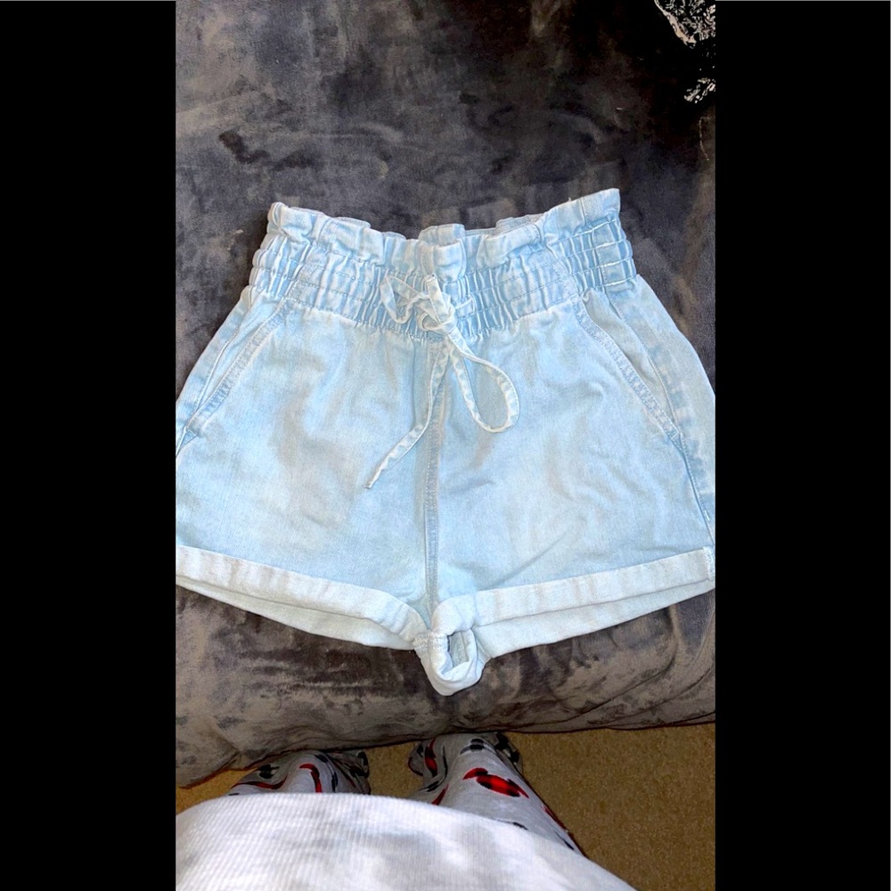 Paper bag Jean Shorts